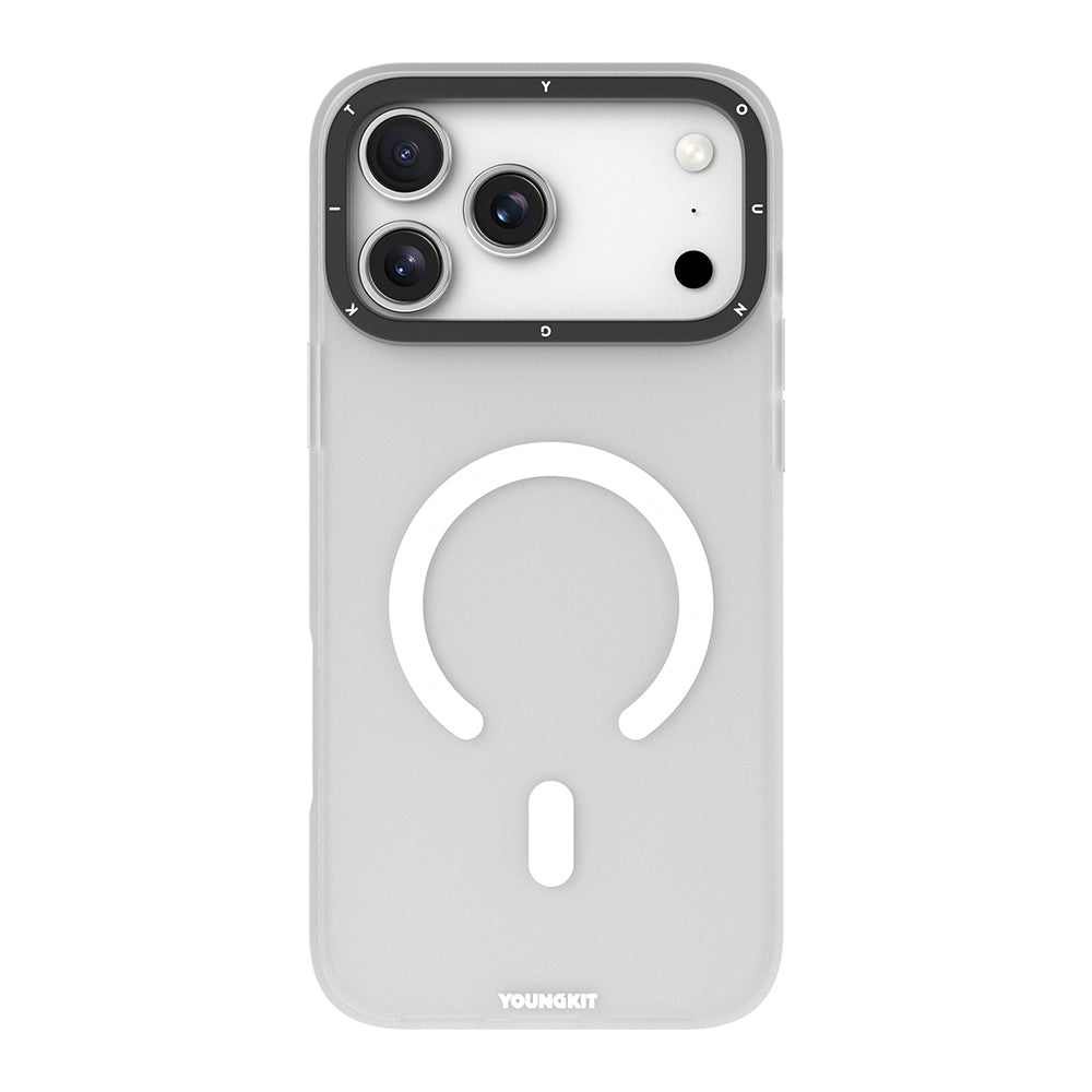 Apple iPhone 18 Pro Max Kılıf M-safe Şarj Özellikli Youngkit Hidden Sand Serisi Kapak Turuncu