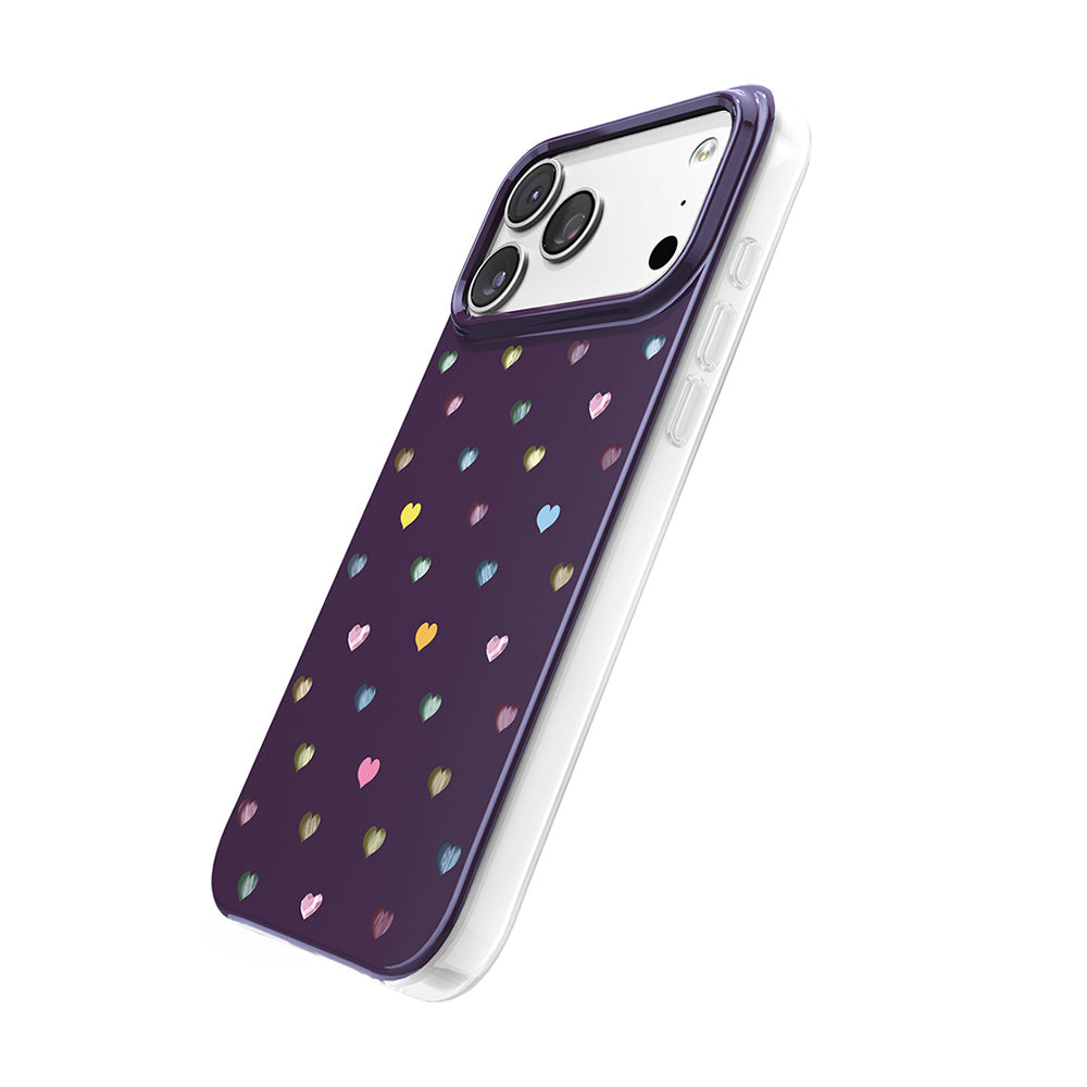 Apple iPhone 18 Pro Max Kılıf M-Safe Şarj Özellikli Zore Paris Axen Sert PC Kapak Mürdüm