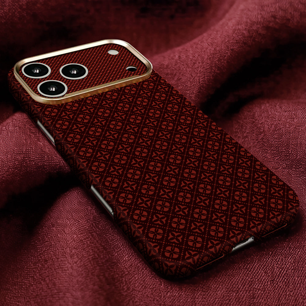 Apple iPhone 18 Pro Max Kılıf M-Safe Şarj Özellikli Zore Paris Velix Sert PC Kapak Bordo