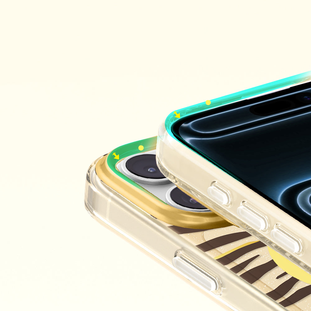 Apple iPhone 18 Pro Max Kılıf M-Safe Şarj Özellikli Zore Paris Veyro TPU Kapak Gold