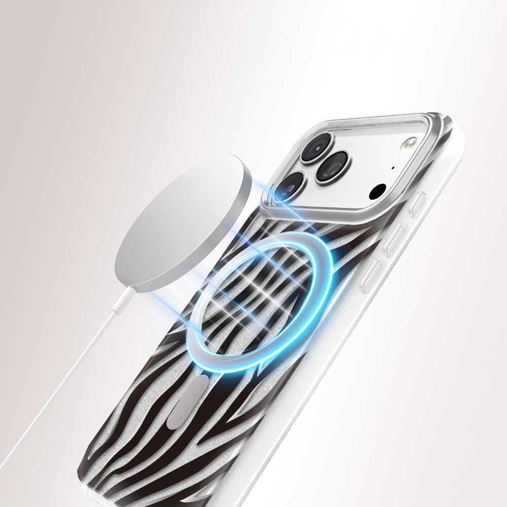 Apple iPhone 18 Pro Max Kılıf M-Safe Şarj Özellikli Zore Paris Veyro TPU Kapak Siyah