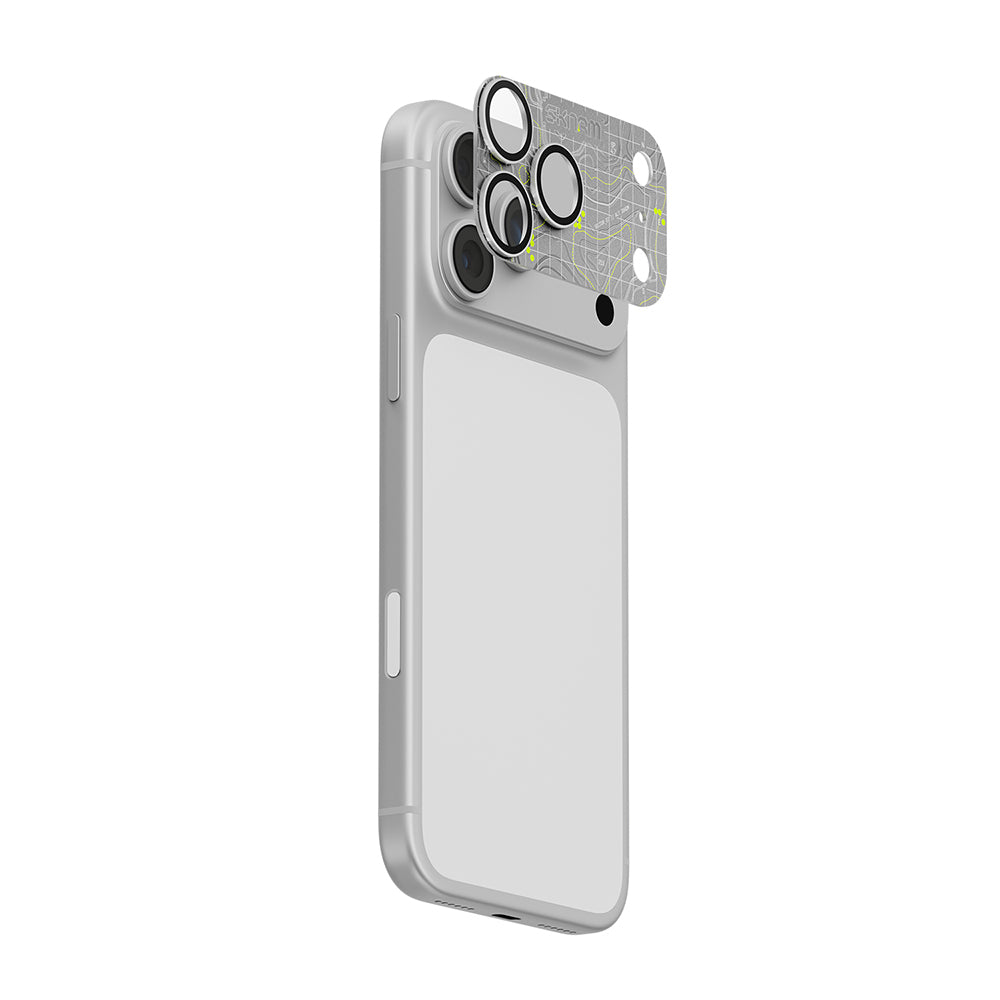 Apple iPhone 18 Pro Max Skinarma Sonar Serisi Ionix Kamera Lens Koruyucu Gümüş