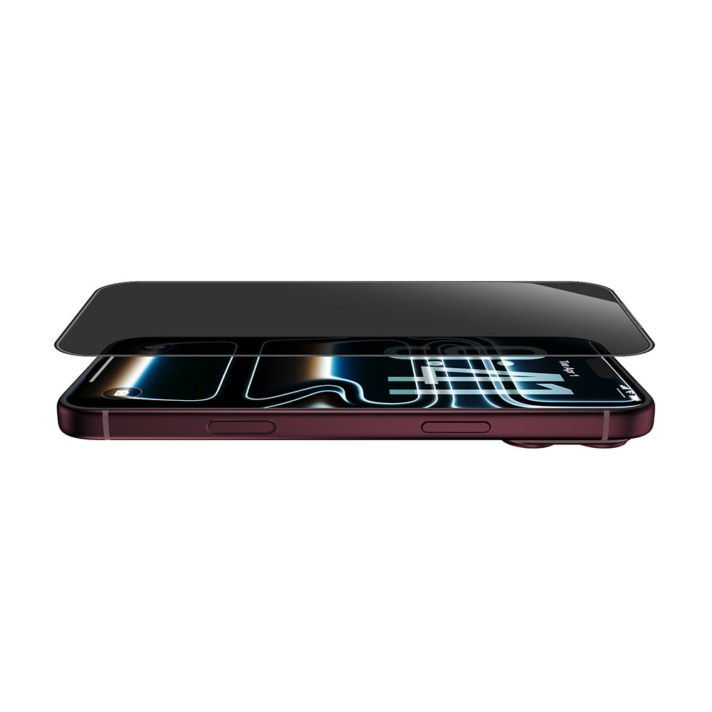 Apple iPhone 18 Pro Max Wiwu GT-015 Özellikli Çok Katmanlı Temperli iPrivacy Cam Ekran Koruyucu 10'lu Paket Siyah