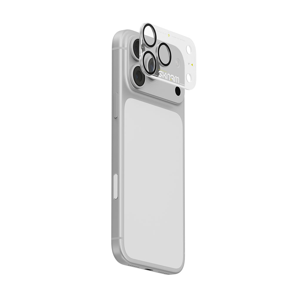 Apple iPhone 18 Pro Skinarma Atlas Serisi Ionix Kamera Lens Koruyucu Beyaz