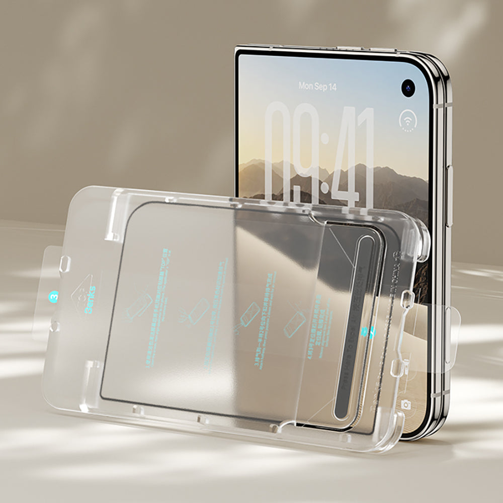 Apple iPhone Duo Benks OmniWarrior AR Cam Ekran Koruyucu + Kolay Uygulama Aparatlı Şeffaf