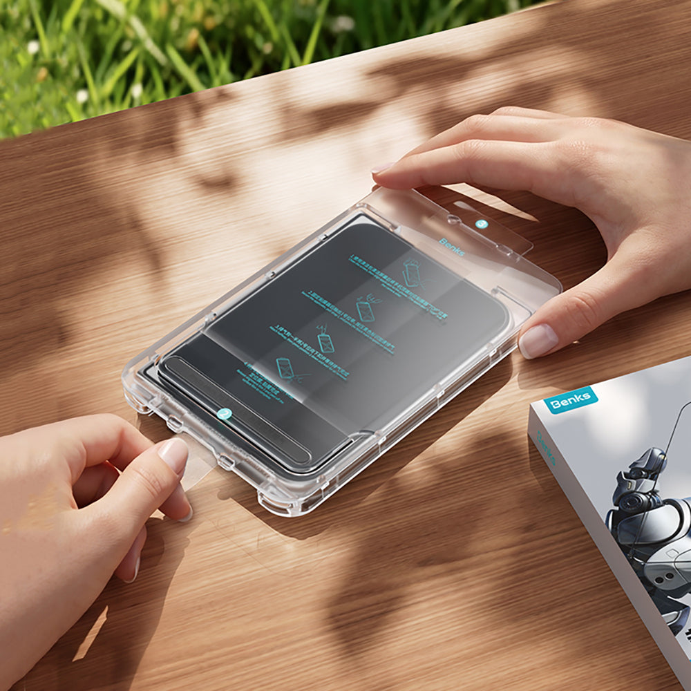 Apple iPhone Duo Benks Ultra Shield HD Ekran Koruyucu + Kolay Uygulama Aparatlı Şeffaf