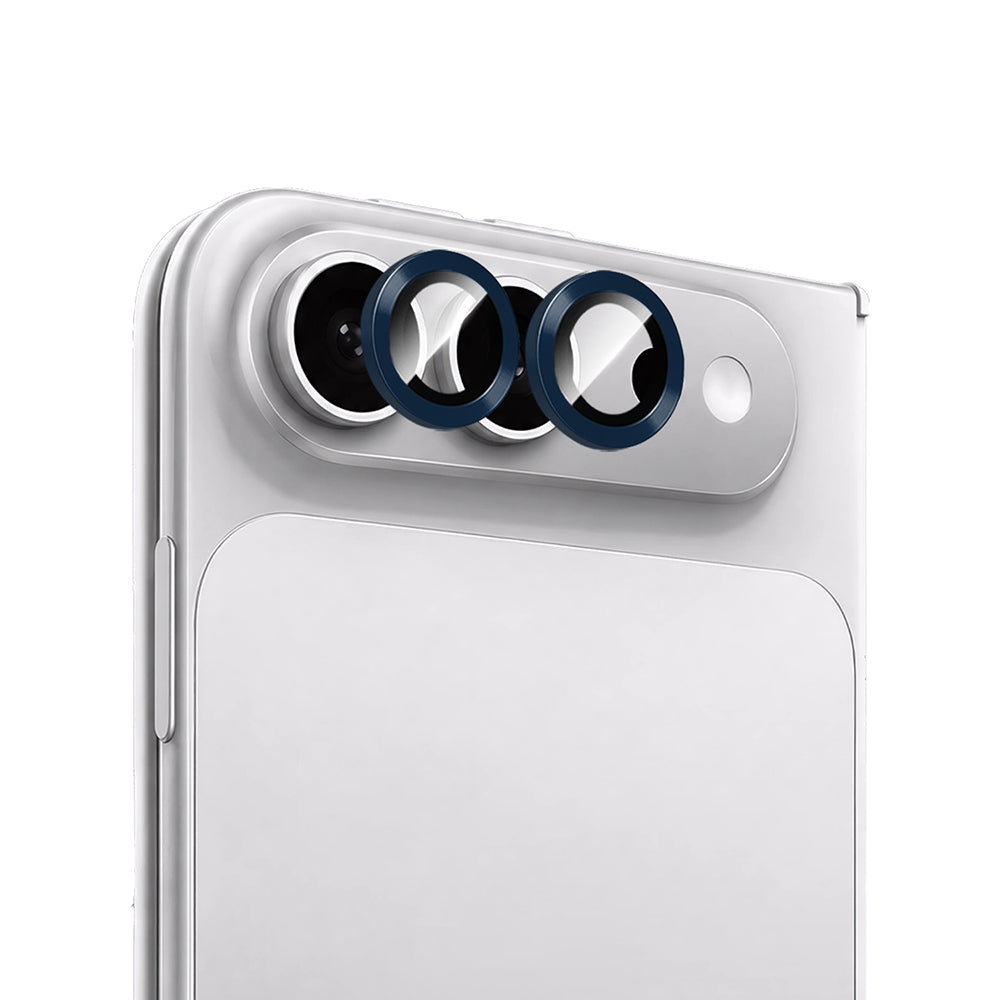 Apple iPhone Duo CaseWorld Alloy One-Piece Serisi Anti Reflective Kamera Lens Koruyucu Lacivert