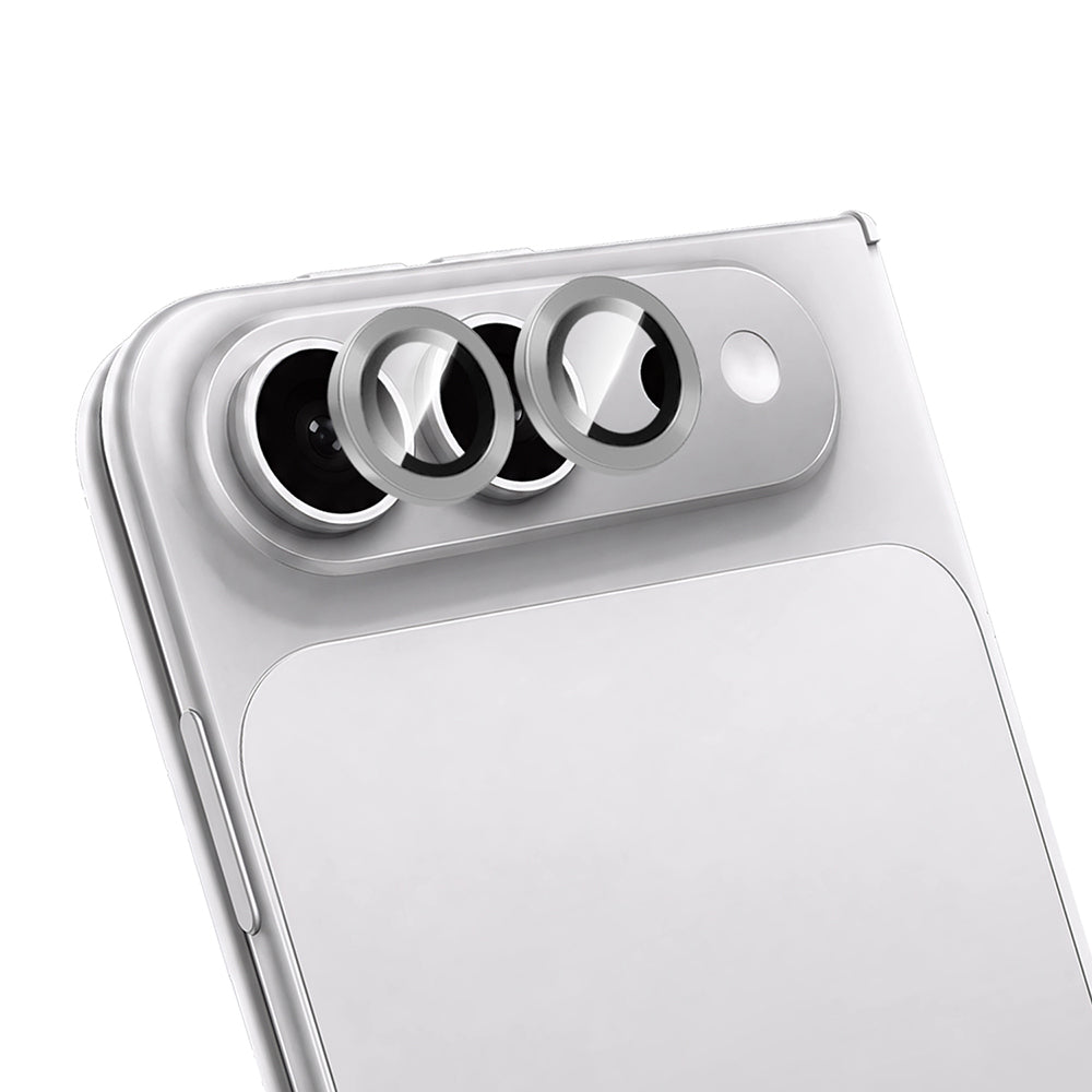 Apple iPhone Duo CaseWorld Alloy One-Piece Serisi Anti Reflective Kamera Lens Koruyucu Gümüş