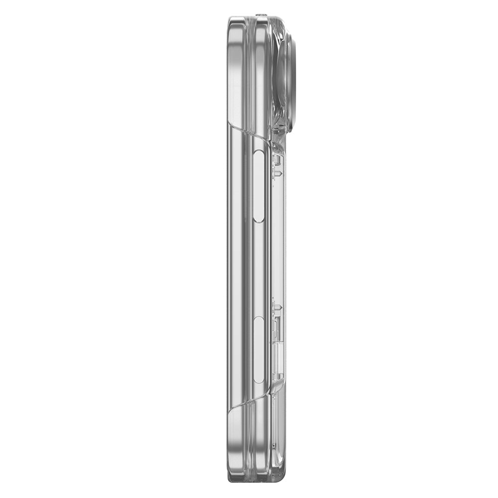 Apple iPhone Duo (Fold) Kılıf M-safe Şarj Özellikli Raptic Air Stand Serisi Aynalı Arka Yüzey Standlı Kapak Şeffaf