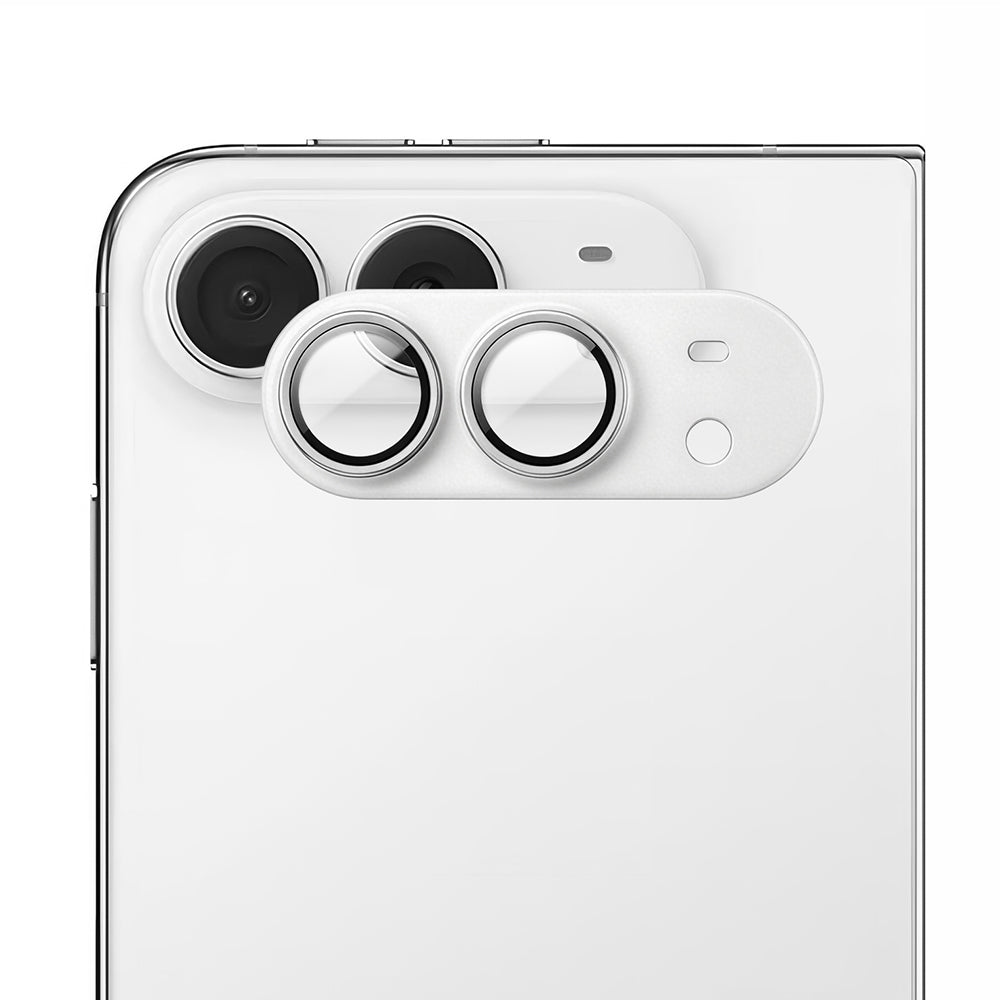 Apple iPhone Duo Mohseven Alüminyum Kaplamalı Safir Anti Reflective Kamera Lens Koruyucu Gümüş