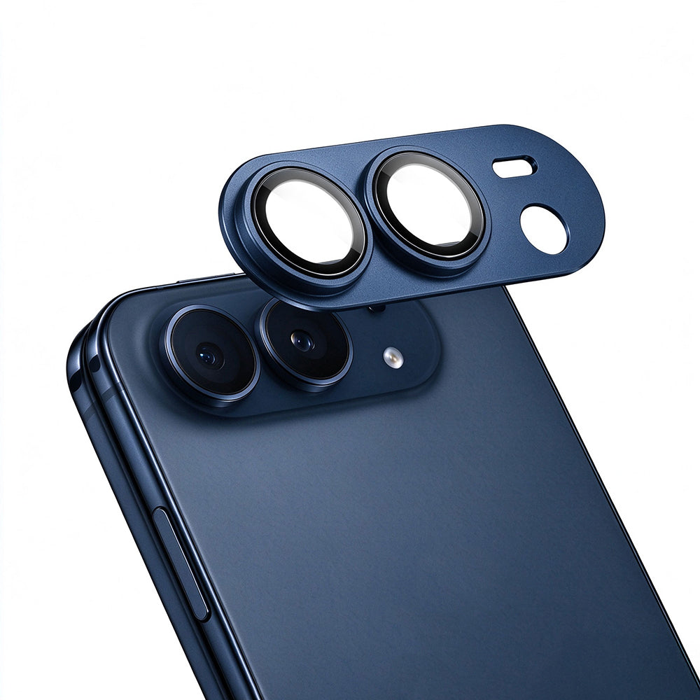 Apple iPhone Duo Wiwu LG-012 Armor Deck Oleofobik Anti Reflective 9H Kamera Lens Koruyucu Lacivert