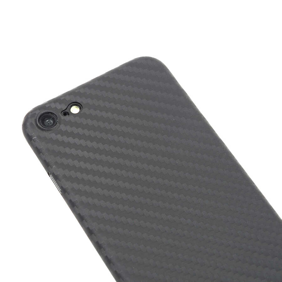 iPhone SE 2022 Kılıf Wiwu Skin Carbon PP Kılıf Siyah