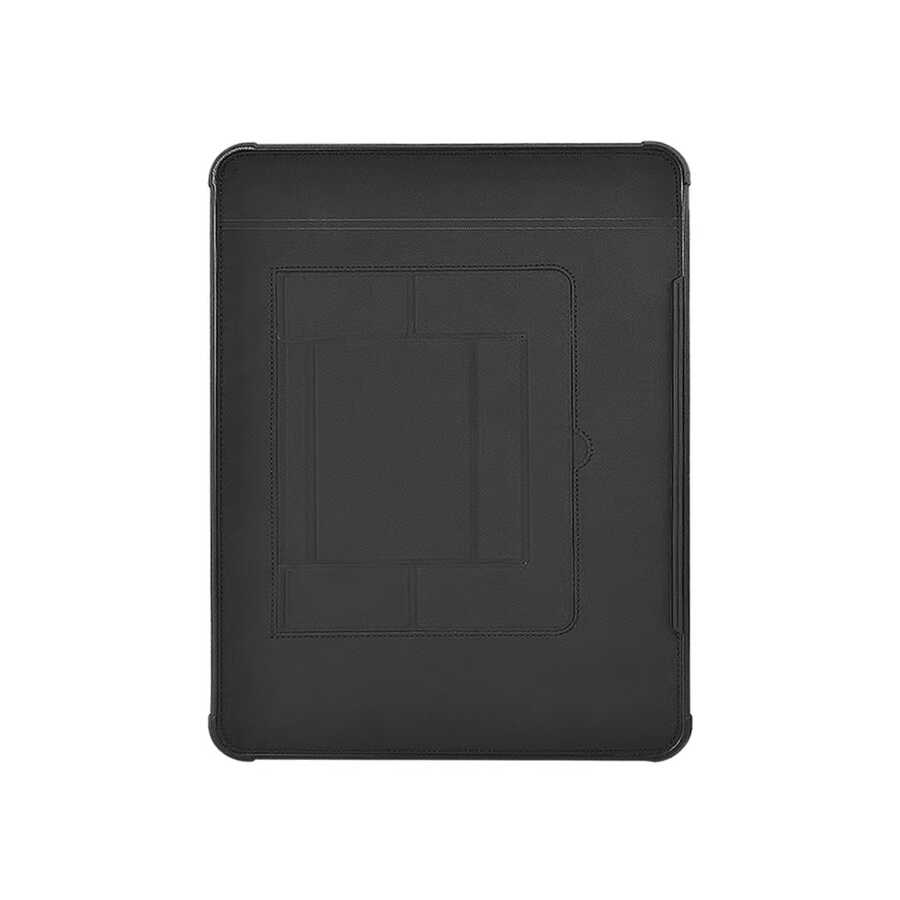 Macbook 16.2' 2021 Wiwu Defender Stand Case Taşınabilir Standlı Magnetik PU Laptop Çantası Siyah