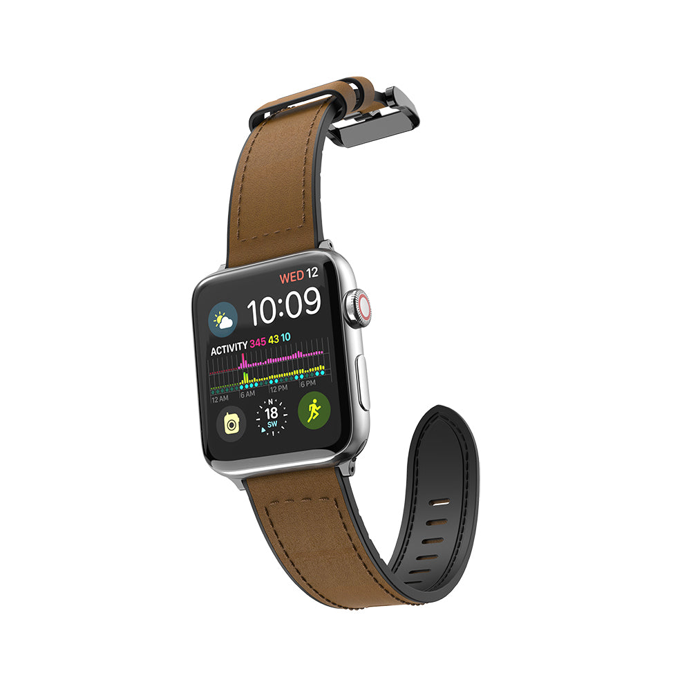 Watch 10 42mm Raptic Hybrid Leather Serisi Deri Kordon Kahverengi