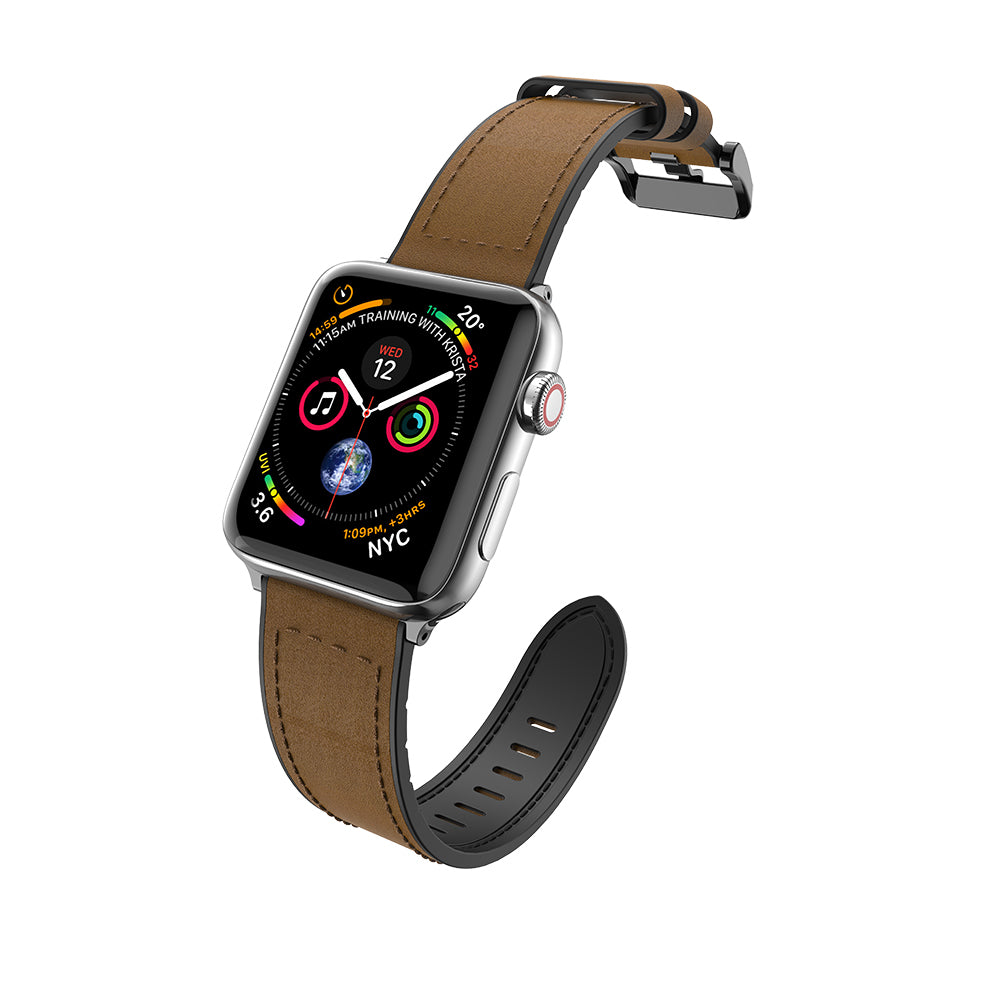 Watch 10 42mm Raptic Hybrid Leather Serisi Deri Kordon Kahverengi