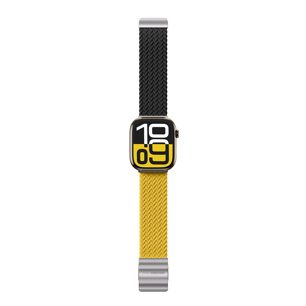 Watch 10 46mm Amazingthing Glamour Blend Hasır Kordon Siyah-Gri