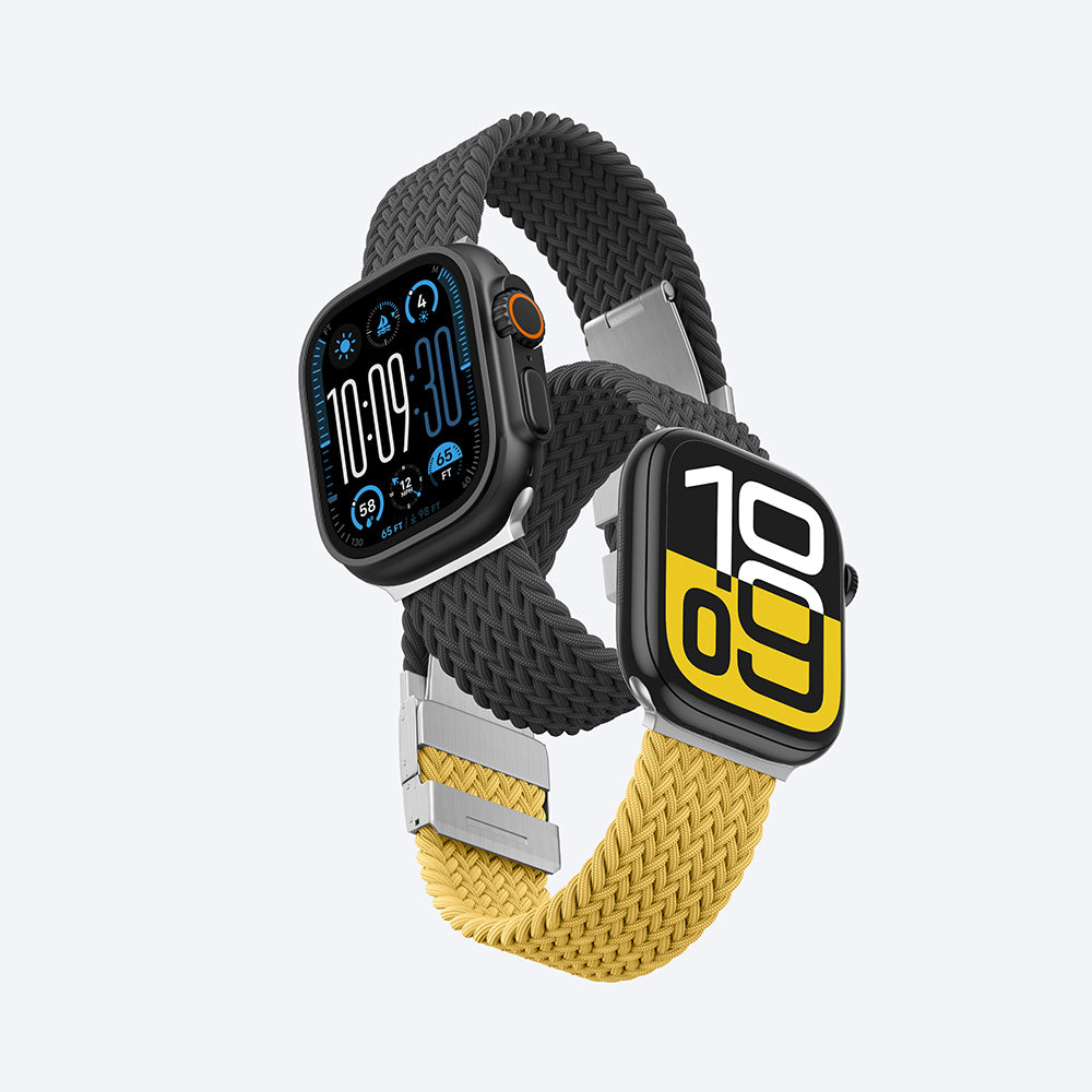 Watch 10 46mm Amazingthing Glamour Blend Hasır Kordon Siyah-Gri