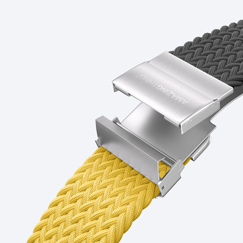 Watch 10 46mm Amazingthing Glamour Blend Hasır Kordon Siyah-Gri