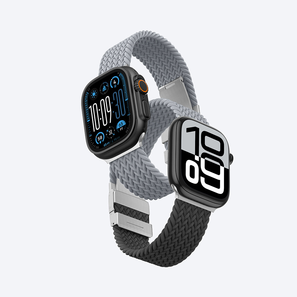 Watch 10 46mm Amazingthing Glamour Blend Hasır Kordon Siyah-Gri