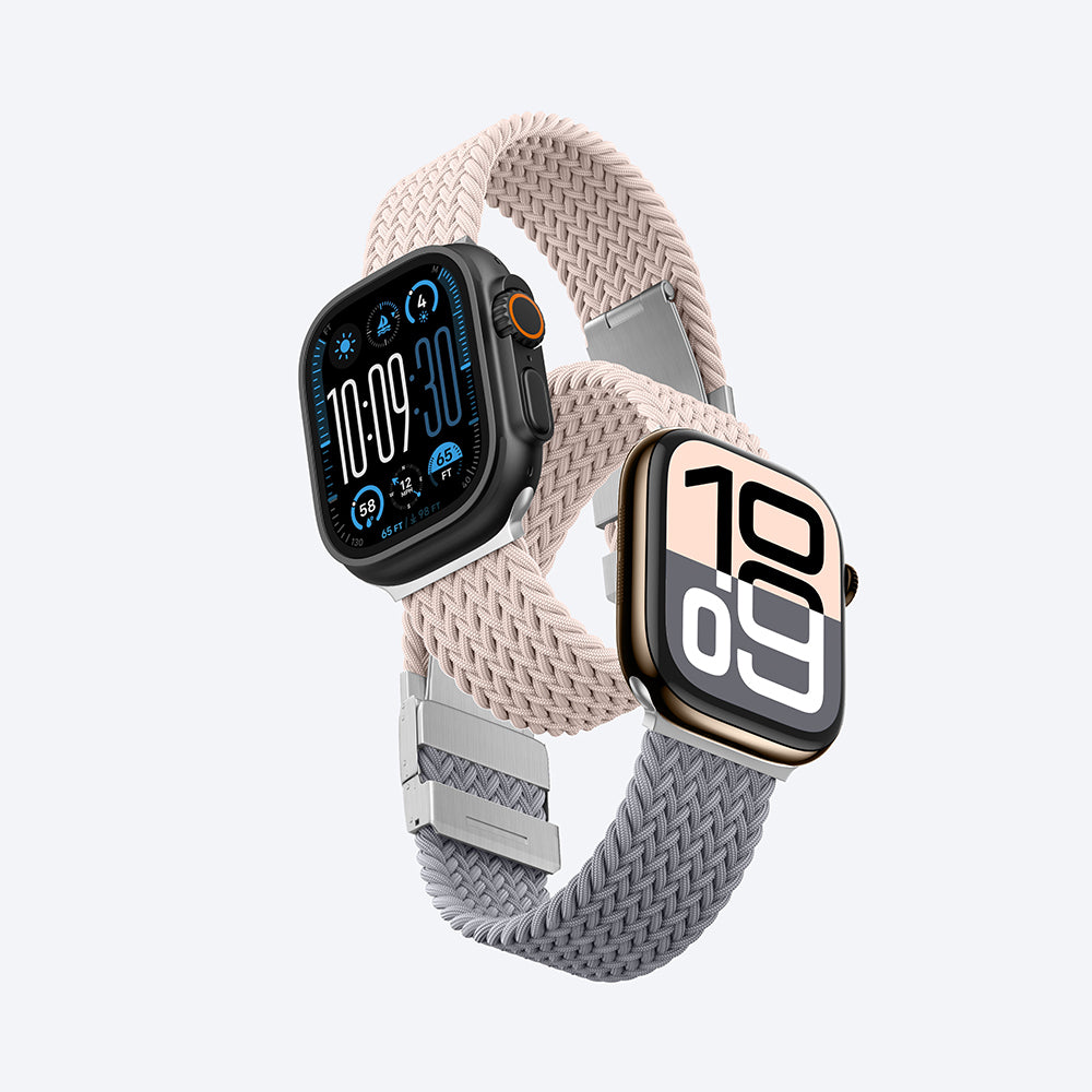 Watch 10 46mm Amazingthing Glamour Blend Hasır Kordon Siyah-Gri