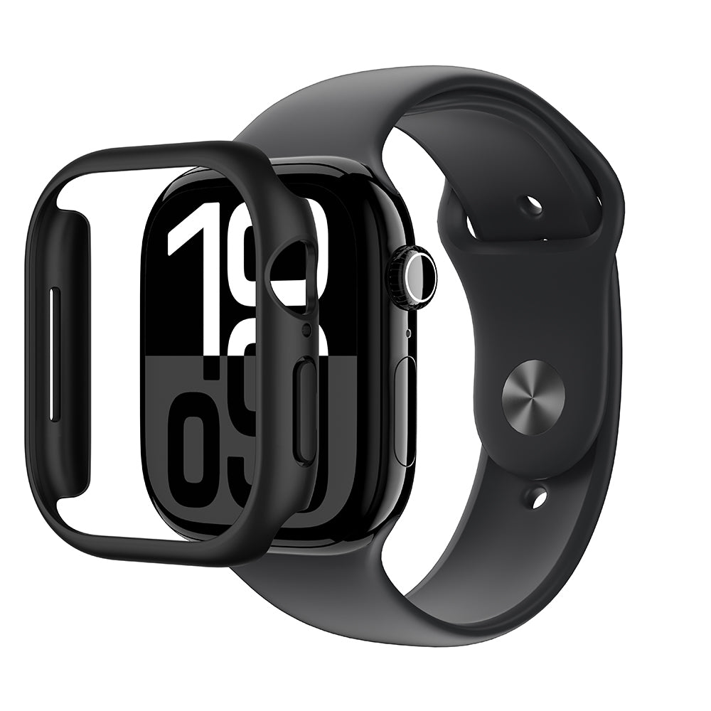 Apple Watch 10 46mm Amazingthing Radix Minimal FrameLite Sert PC Kasa Koruyucu Şeffaf