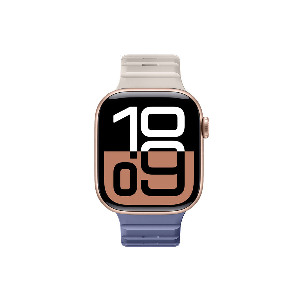 Apple Watch 10 46mm Amazingthing SilqLock Silikon Kordon Strap Kayış Starlight