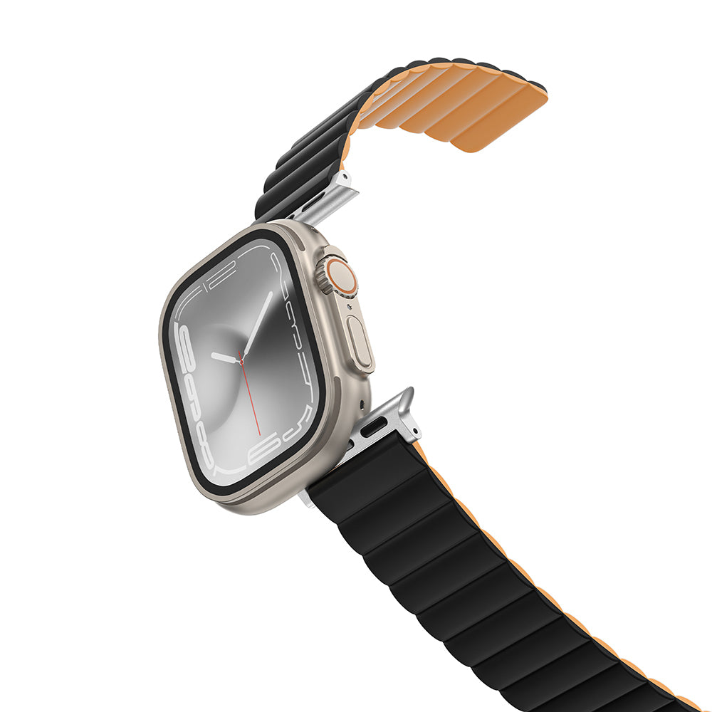 Watch 10 46mm Amazingthing Smoothie Mag Magnetik Tak Çıkar Silikon Strap Kayış Gri-Mavi
