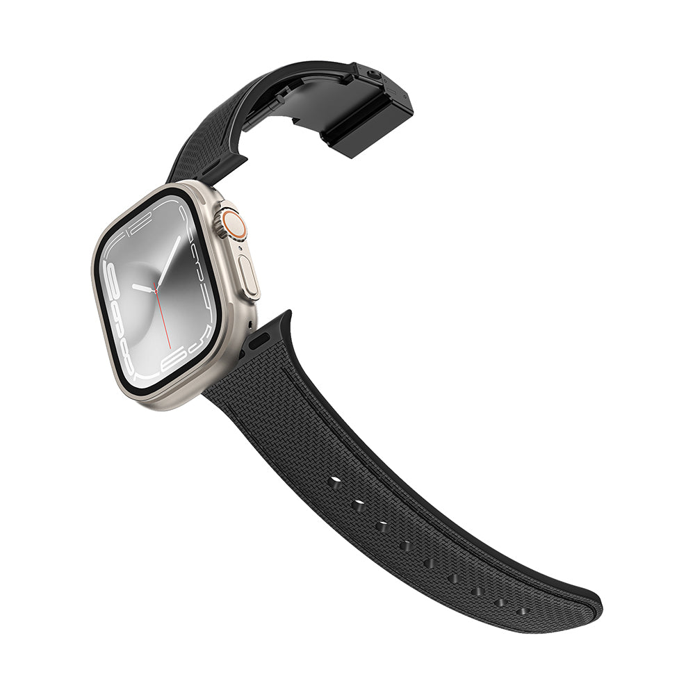 Watch 10 46mm Amazingthing Titan Swift Deri Dokulu Silikon Kordon Siyah
