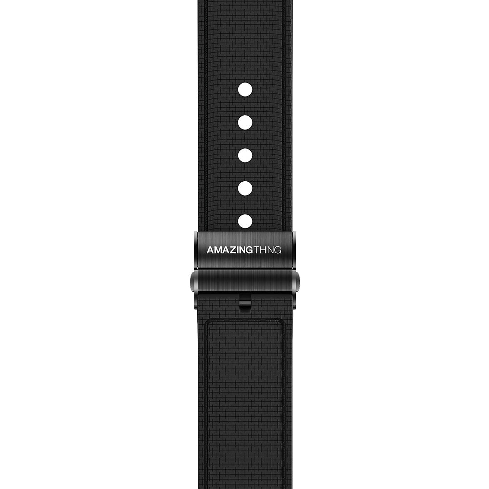 Watch 10 46mm Amazingthing Titan Swift Deri Dokulu Silikon Kordon Siyah
