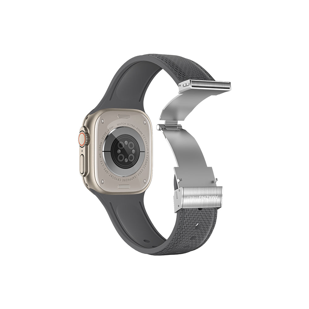Watch 10 46mm Amazingthing Titan Swift Deri Dokulu Silikon Kordon Siyah
