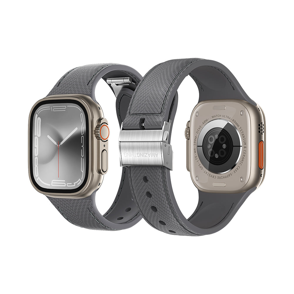 Watch 10 46mm Amazingthing Titan Swift Deri Dokulu Silikon Kordon Siyah