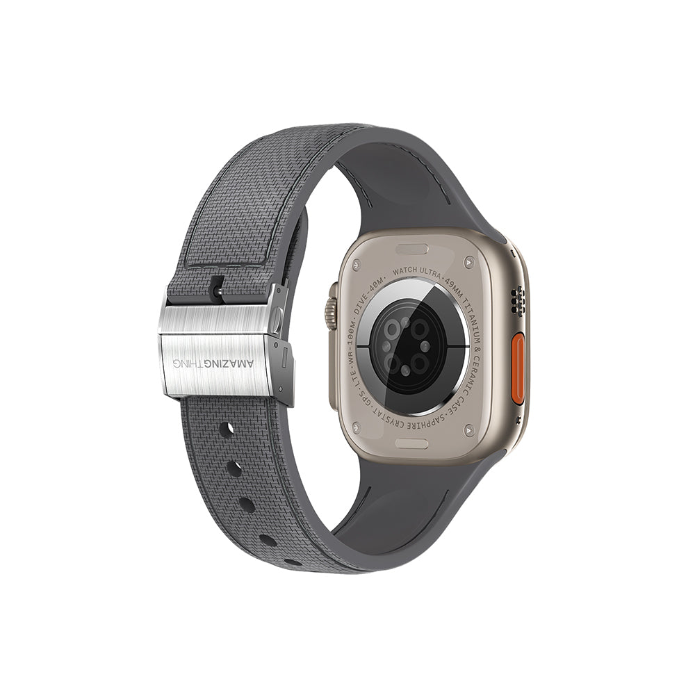 Watch 10 46mm Amazingthing Titan Swift Deri Dokulu Silikon Kordon Siyah