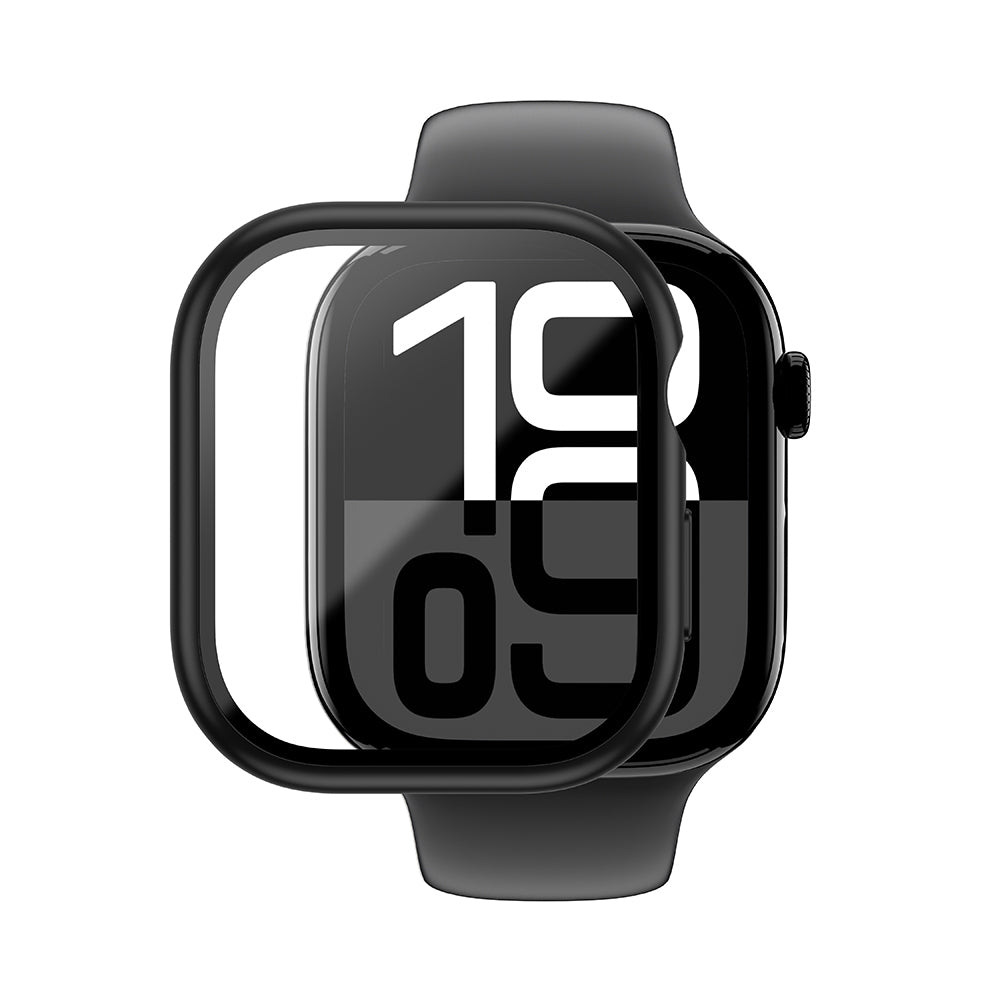 Apple Watch 10 46mm Radix Minimal FullGuard Sert PC Kasa ve Ekran Koruyucu Şeffaf