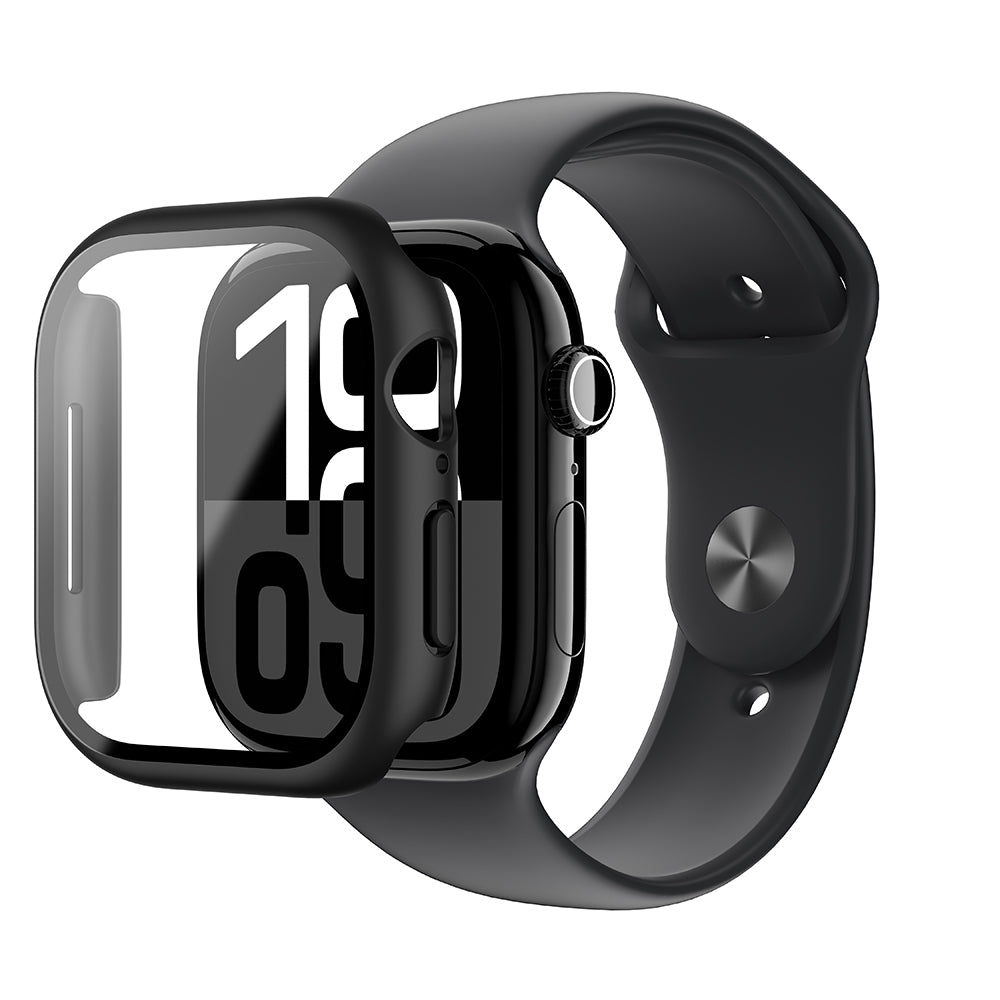 Apple Watch 10 46mm Radix Minimal FullGuard Sert PC Kasa ve Ekran Koruyucu Şeffaf