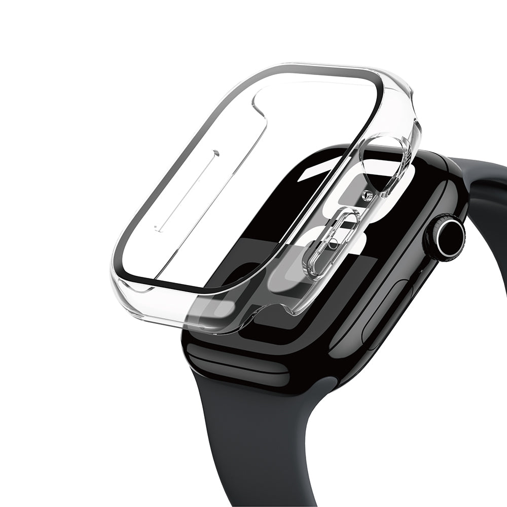 Apple Watch 10 46mm Radix Minimal FullGuard Sert PC Kasa ve Ekran Koruyucu Şeffaf