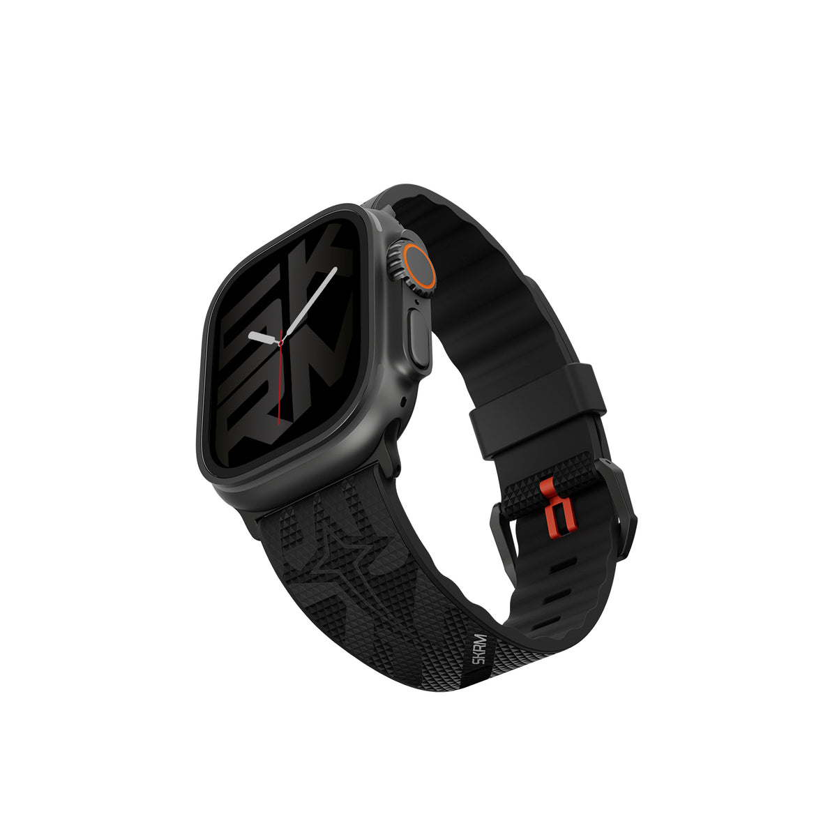 Apple Watch 10 46mm Skinarma Phantom Serisi Silikon Kordon Siyah