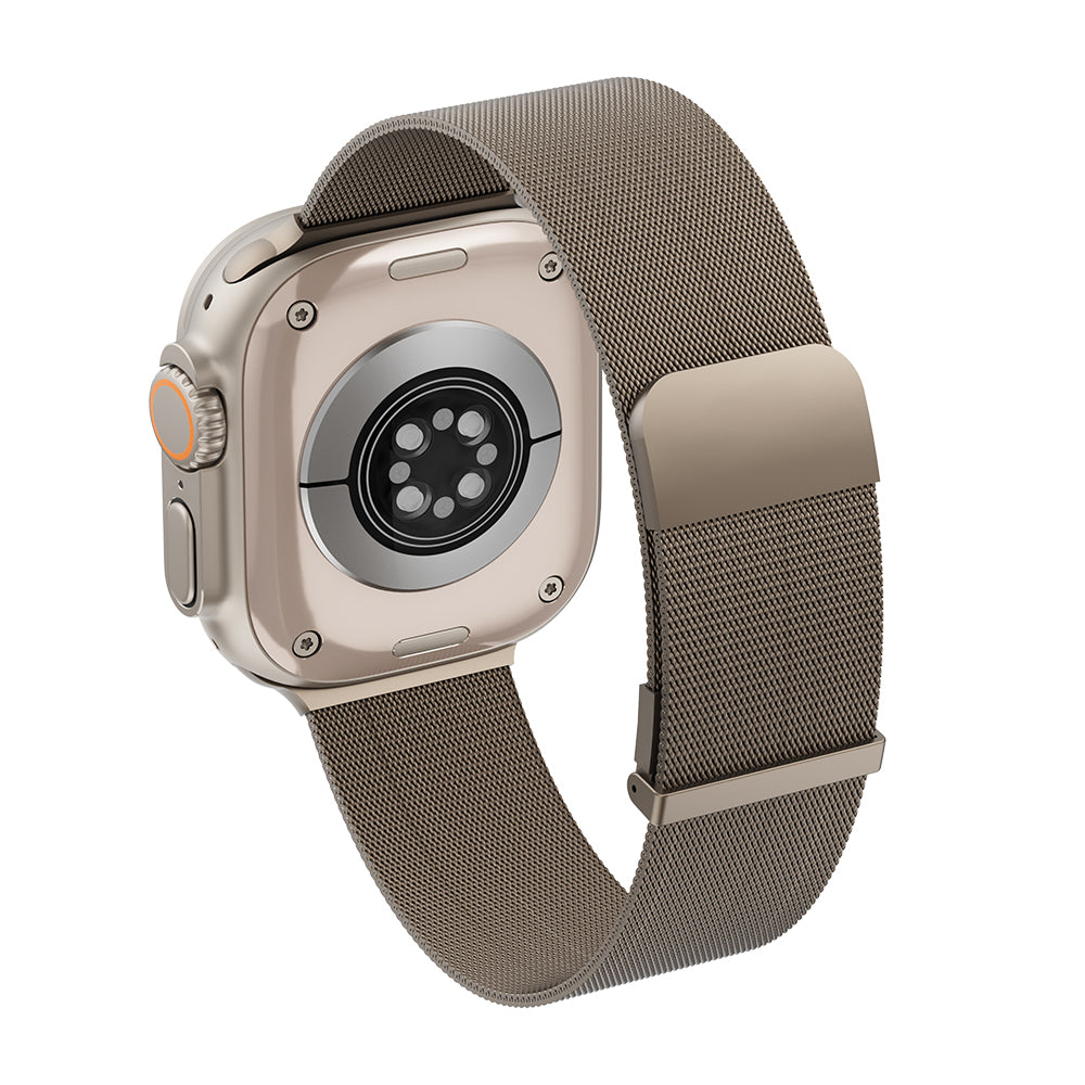 Apple Watch 10 46mm Wiwu MagFlex Secure Serisi Metal Kordon Gold