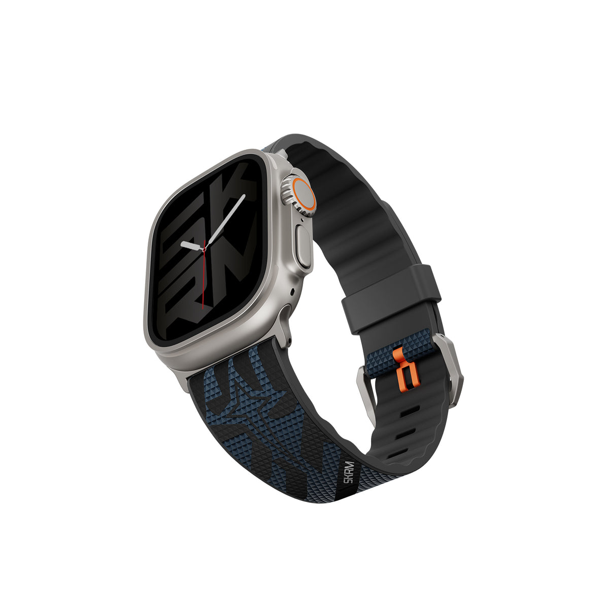 Apple Watch 12 46mm Skinarma Phantom Serisi Silikon Kordon Lacivert