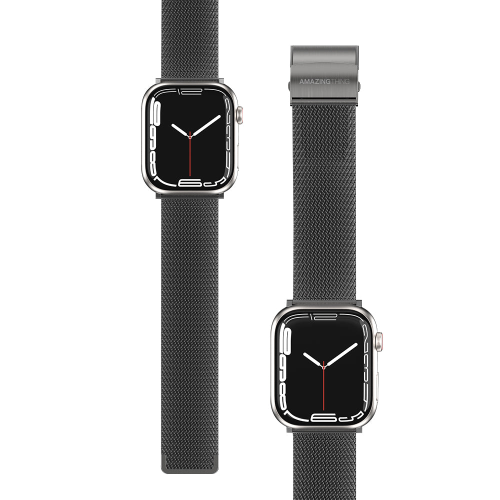 Watch 38mm Amazingthing Titan Metal Hasır Kordon Siyah