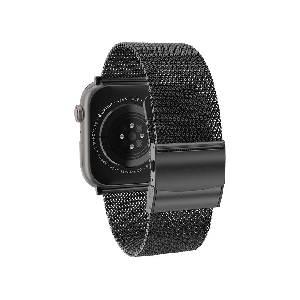 Watch 38mm Amazingthing Titan Metal Hasır Kordon Siyah
