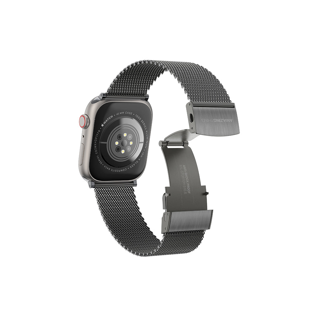 Watch 38mm Amazingthing Titan Metal Hasır Kordon Siyah