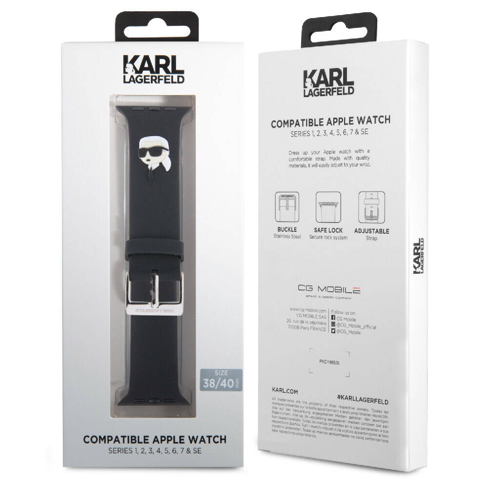 Watch 38mm Karl Lagerfeld Orjinal Lisanslı İkonik Karl Head Logolu Silikon Kordon Beyaz