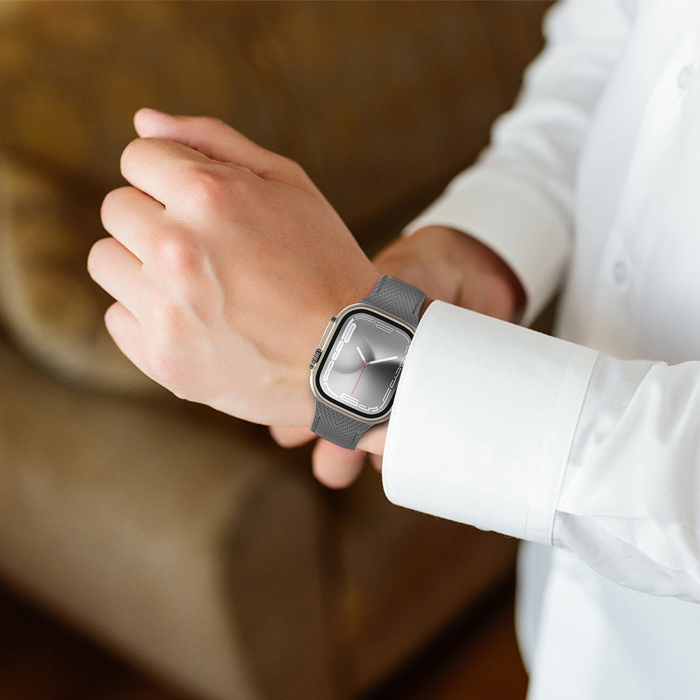 Watch 40mm Amazingthing Titan Swift Deri Dokulu Silikon Kordon Siyah