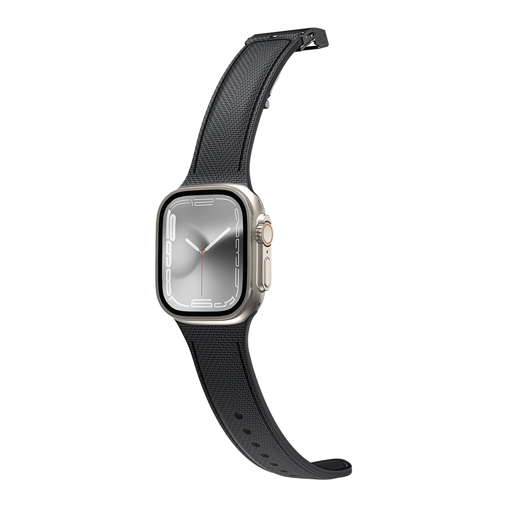 Watch 40mm Amazingthing Titan Swift Deri Dokulu Silikon Kordon Siyah