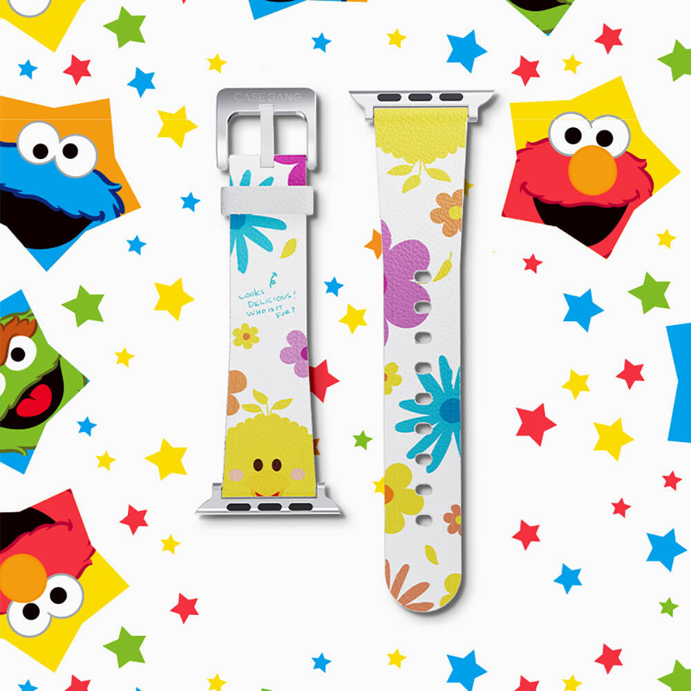 Watch 40mm Casebang Sesame Street Serisi Deri Saat Kordon Sarı