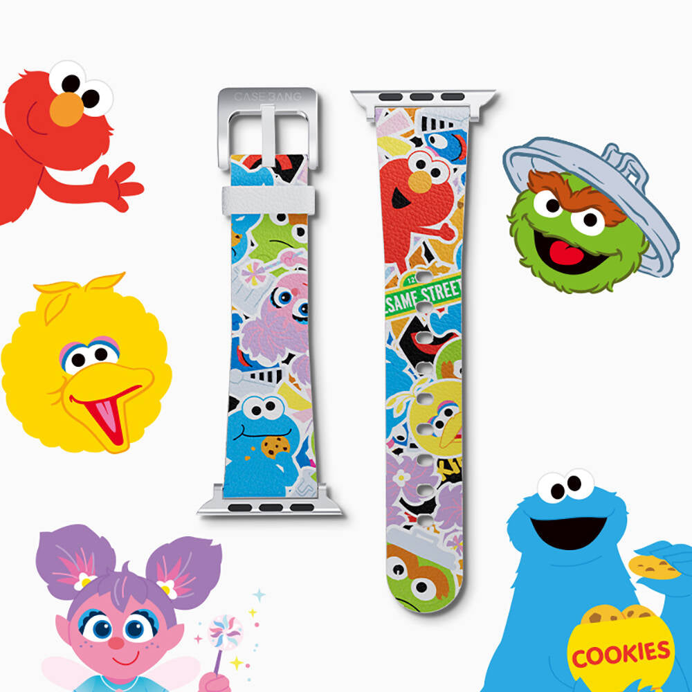 Watch 40mm Casebang Sesame Street Serisi Deri Saat Kordon Kırmızı