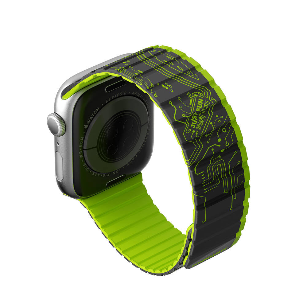 Watch 40mm Kordon Youngkit Technological Magnetik Tak Çıkar Silikon Strap Kayış Beyaz