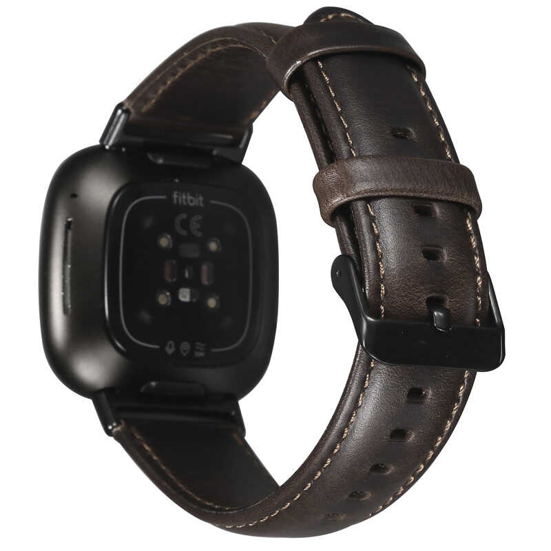 Watch 40mm Wiwu Leather Watchband Deri Kordon Kahve Koyu