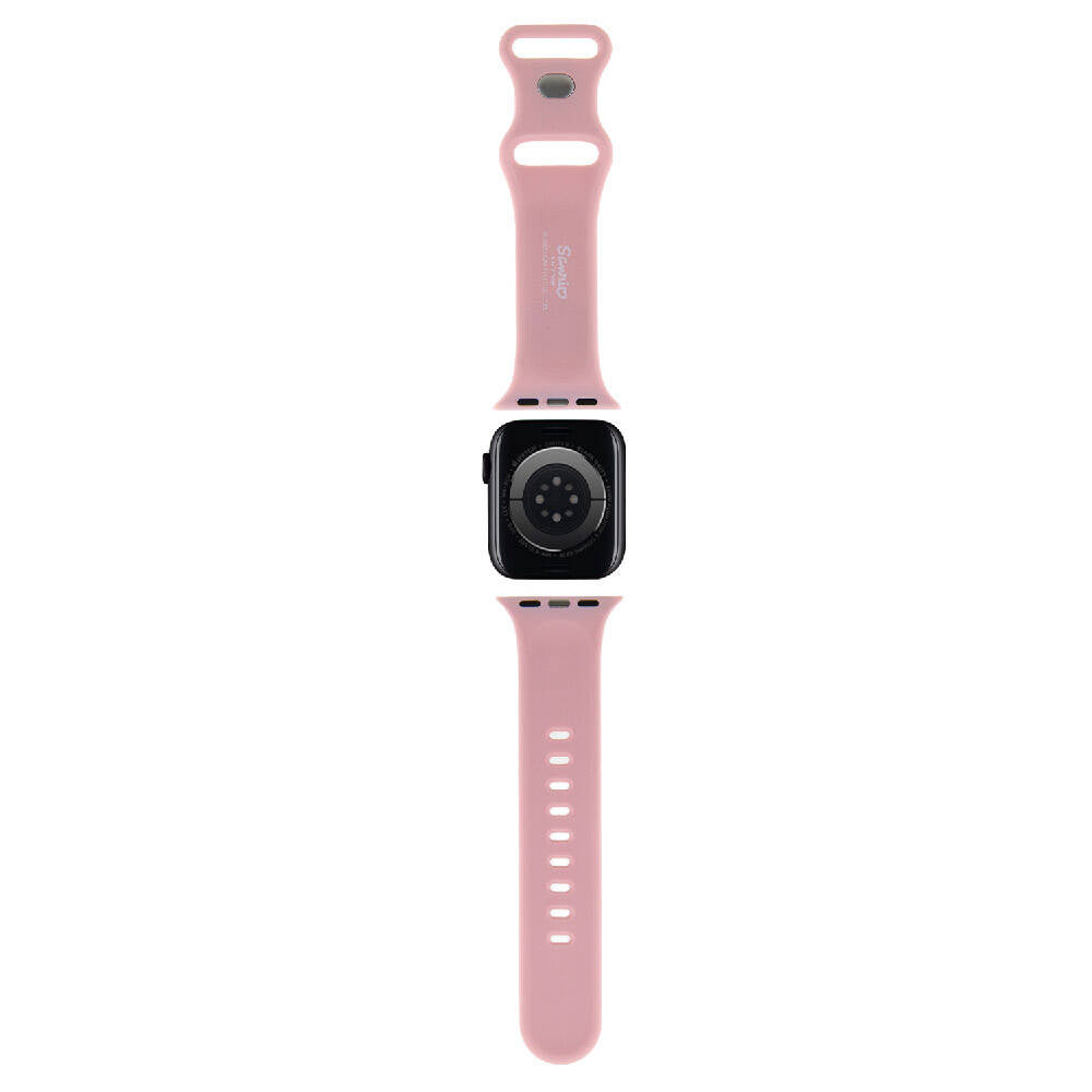 Watch 41mm Hello Kitty Orjinal Lisanslı Yazı Logolu Fiyonk & Kitty Head Silikon Kordon Krem