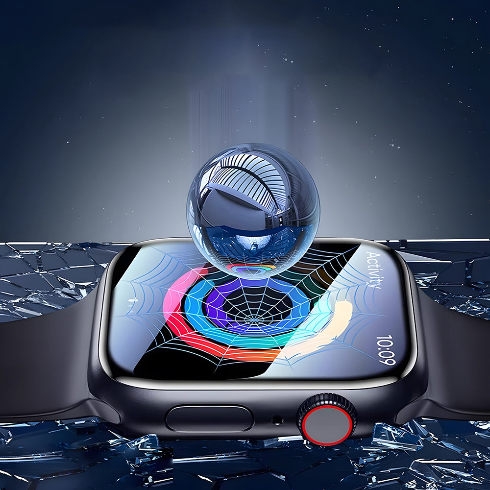 Watch 42mm Wiwu JD-107 Easy Install Serisi HD Ekran Koruyucu Film + Kolay Uygulama Aparatı Siyah
